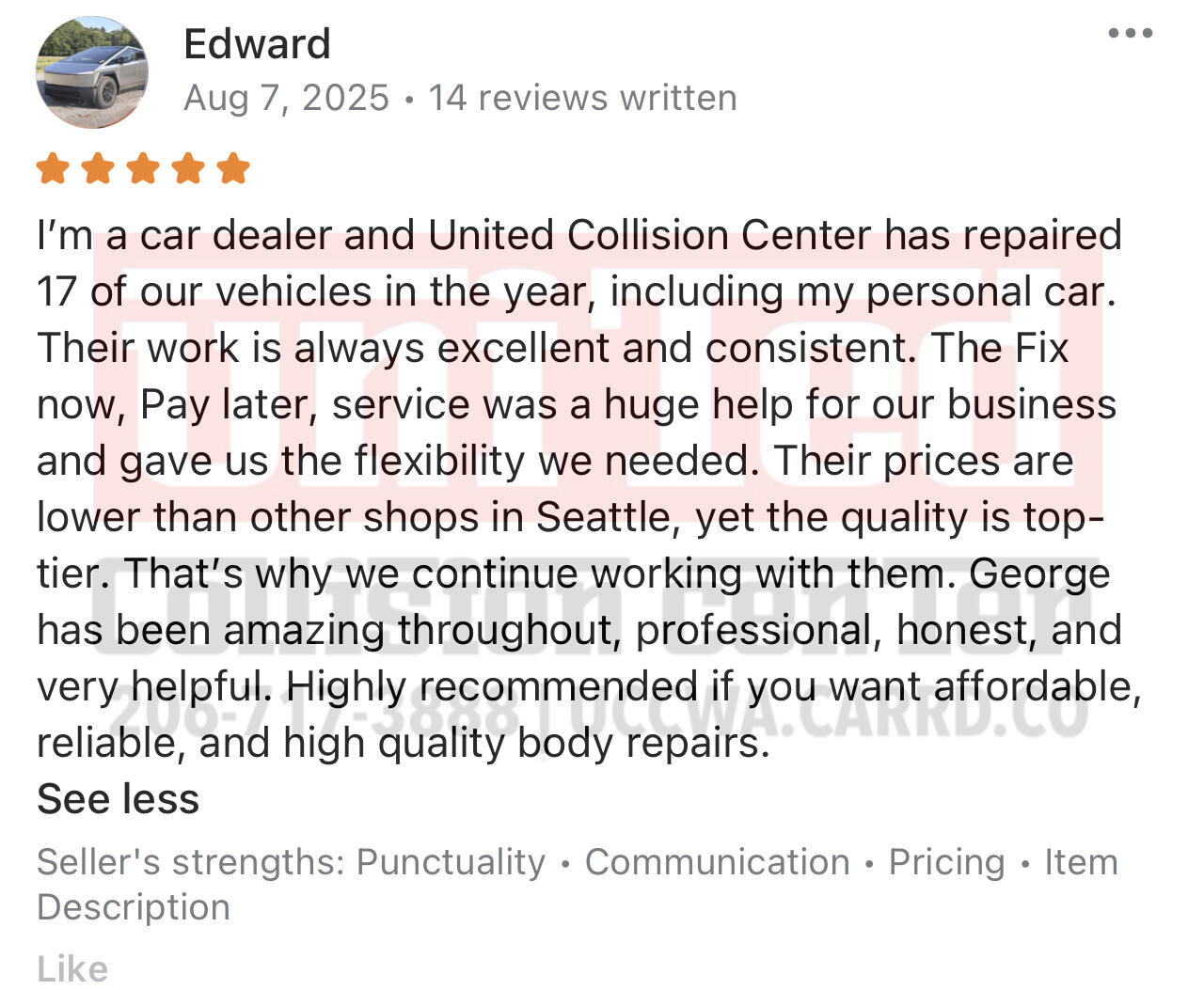 Reviews Auto Body Repair